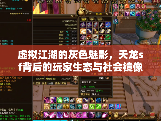 虚拟江湖的灰色魅影，天龙sf背后的玩家生态与社会镜像