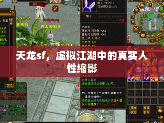 天龙sf，虚拟江湖中的真实人性缩影