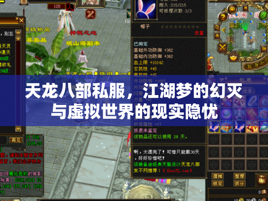 天龙八部私服，江湖梦的幻灭与虚拟世界的现实隐忧