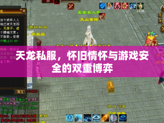 天龙私服，怀旧情怀与游戏安全的双重博弈