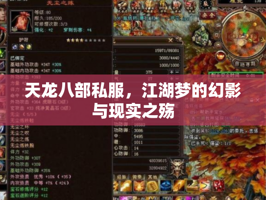 天龙八部私服，江湖梦的幻影与现实之殇