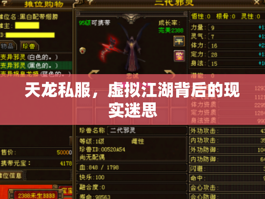 天龙私服，虚拟江湖背后的现实迷思