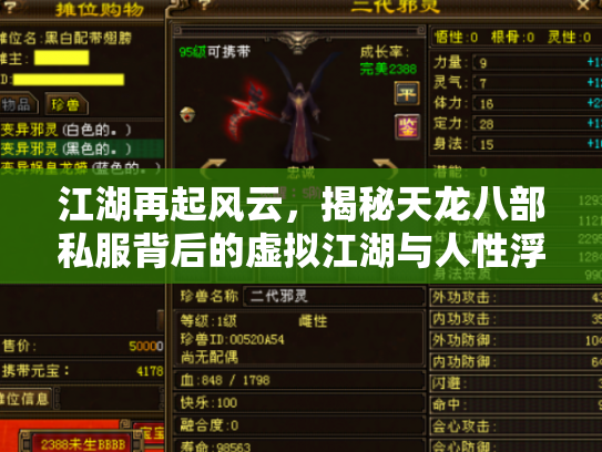江湖再起风云，揭秘天龙八部私服背后的虚拟江湖与人性浮沉