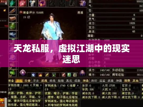 天龙私服，虚拟江湖中的现实迷思