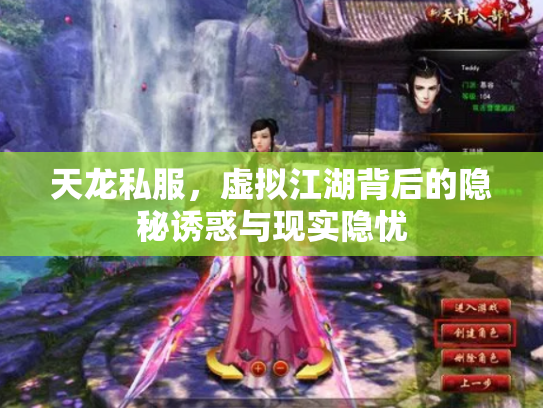 天龙私服，虚拟江湖背后的隐秘诱惑与现实隐忧