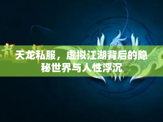 天龙私服，虚拟江湖背后的隐秘世界与人性浮沉