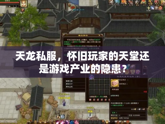 天龙私服，怀旧玩家的天堂还是游戏产业的隐患？