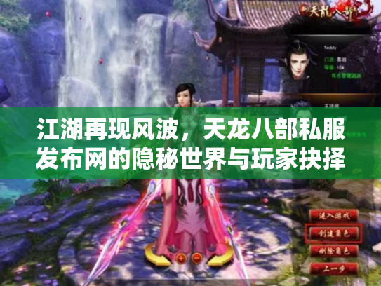 江湖再现风波，天龙八部私服发布网的隐秘世界与玩家抉择