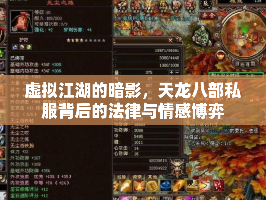 虚拟江湖的暗影，天龙八部私服背后的法律与情感博弈