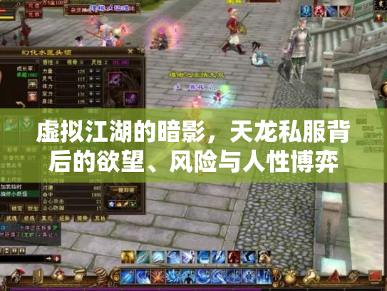 虚拟江湖的暗影，天龙私服背后的欲望、风险与人性博弈