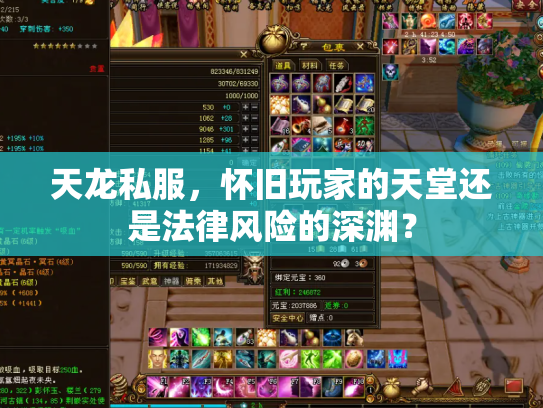 天龙私服，怀旧玩家的天堂还是法律风险的深渊？