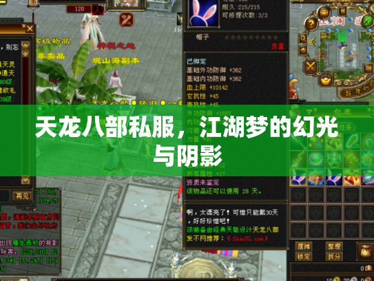 天龙八部私服，江湖梦的幻光与阴影