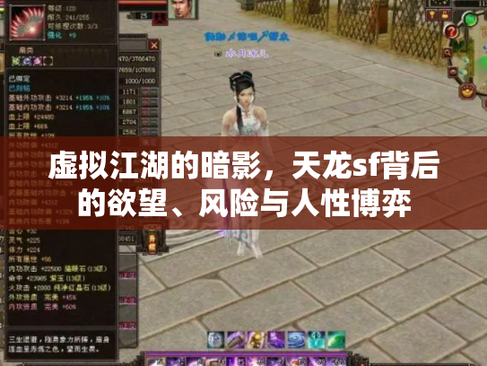 虚拟江湖的暗影，天龙sf背后的欲望、风险与人性博弈