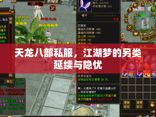 天龙八部私服，江湖梦的另类延续与隐忧