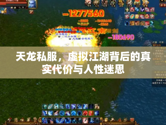 天龙私服，虚拟江湖背后的真实代价与人性迷思
