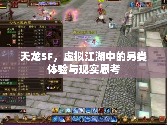 天龙SF，虚拟江湖中的另类体验与现实思考