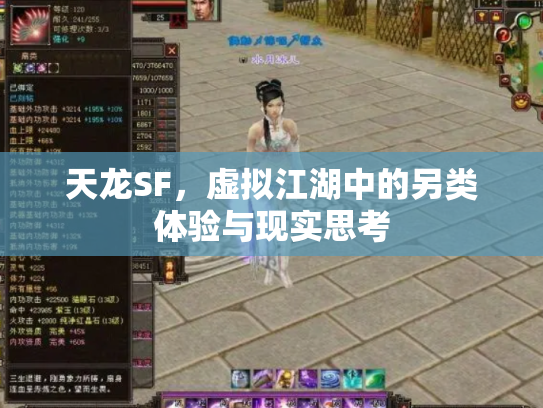 天龙SF，虚拟江湖中的另类体验与现实思考