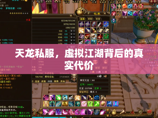 天龙私服，虚拟江湖背后的真实代价