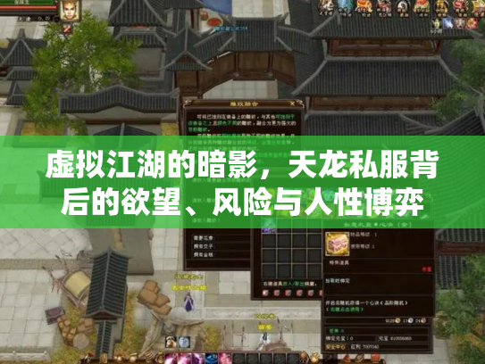 虚拟江湖的暗影，天龙私服背后的欲望、风险与人性博弈
