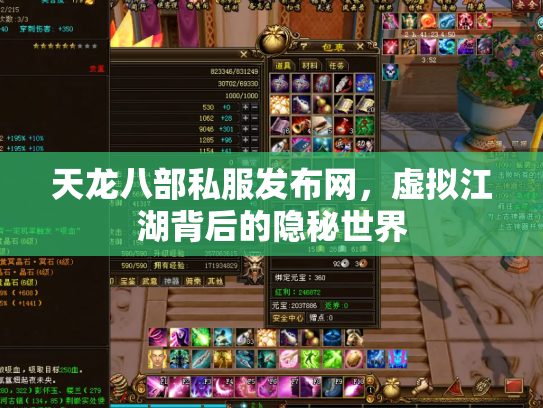 天龙八部私服发布网，虚拟江湖背后的隐秘世界