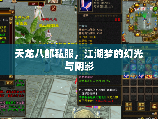 天龙八部私服，江湖梦的幻光与阴影