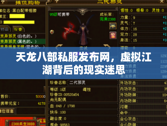 天龙八部私服发布网，虚拟江湖背后的现实迷思