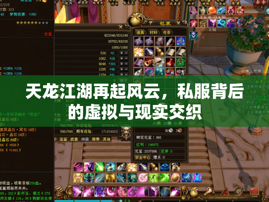 天龙江湖再起风云，私服背后的虚拟与现实交织