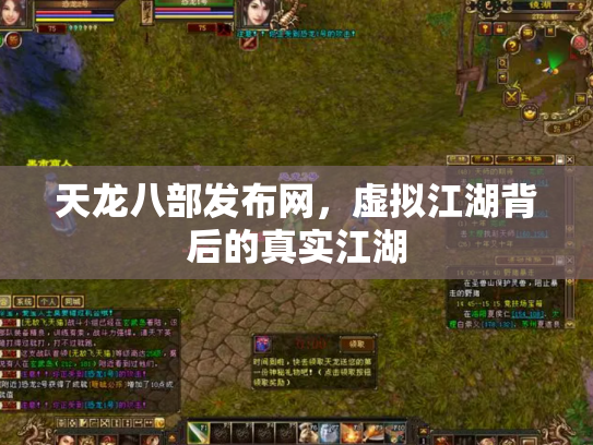 天龙八部发布网，虚拟江湖背后的真实江湖