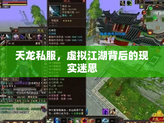 天龙私服，虚拟江湖背后的现实迷思