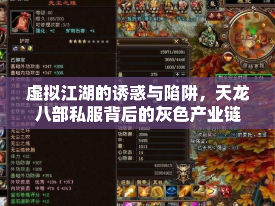 虚拟江湖的诱惑与陷阱，天龙八部私服背后的灰色产业链