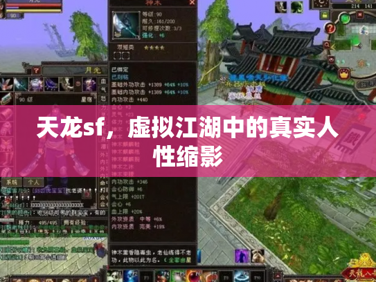 天龙sf，虚拟江湖中的真实人性缩影