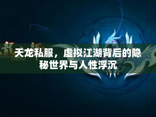 天龙私服，虚拟江湖背后的隐秘世界与人性浮沉