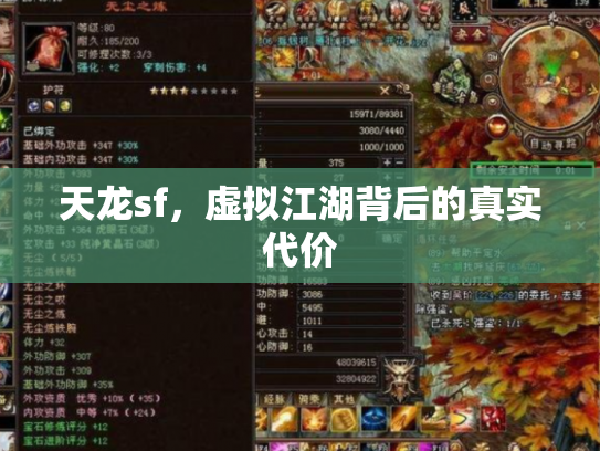 天龙sf，虚拟江湖背后的真实代价