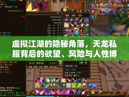 虚拟江湖的隐秘角落，天龙私服背后的欲望、风险与人性博弈