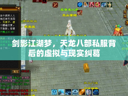 剑影江湖梦，天龙八部私服背后的虚拟与现实纠葛