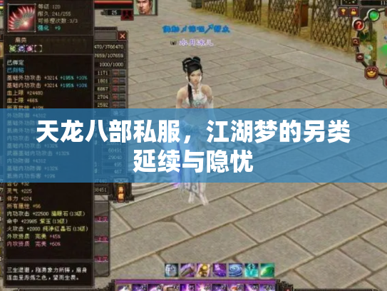 天龙八部私服，江湖梦的另类延续与隐忧