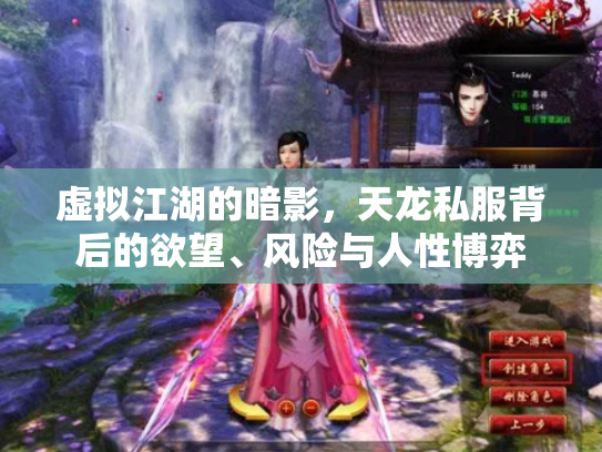 虚拟江湖的暗影，天龙私服背后的欲望、风险与人性博弈