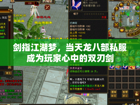 剑指江湖梦，当天龙八部私服成为玩家心中的双刃剑