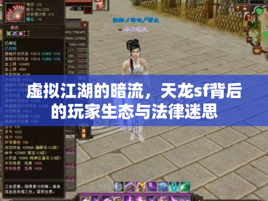 虚拟江湖的暗流，天龙sf背后的玩家生态与法律迷思