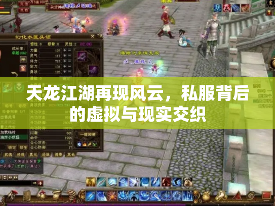 天龙江湖再现风云，私服背后的虚拟与现实交织