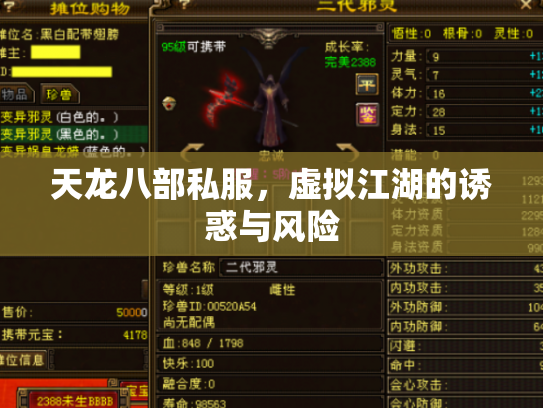 天龙八部私服，虚拟江湖的诱惑与风险