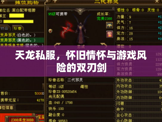 天龙私服，怀旧情怀与游戏风险的双刃剑