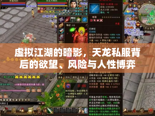 虚拟江湖的暗影，天龙私服背后的欲望、风险与人性博弈