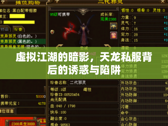 虚拟江湖的暗影，天龙私服背后的诱惑与陷阱