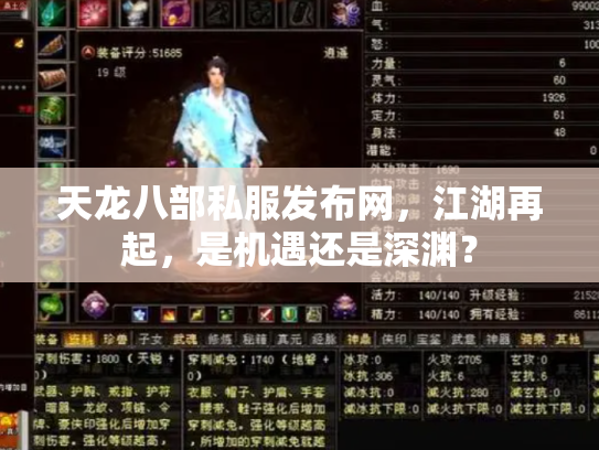 天龙八部私服发布网，江湖再起，是机遇还是深渊？