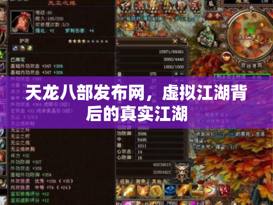 天龙八部发布网，虚拟江湖背后的真实江湖