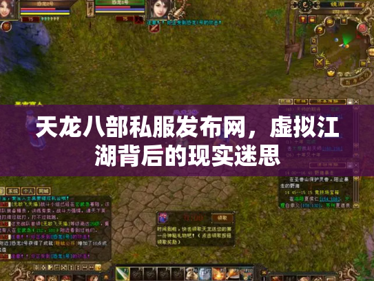 天龙八部私服发布网，虚拟江湖背后的现实迷思
