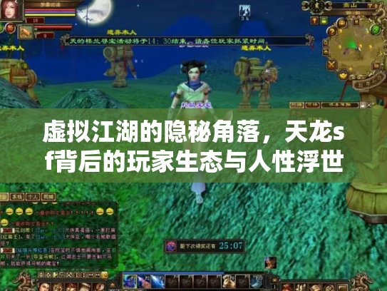 虚拟江湖的隐秘角落，天龙sf背后的玩家生态与人性浮世绘