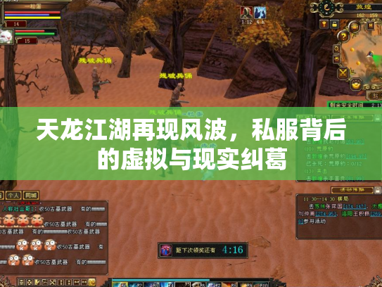 天龙江湖再现风波，私服背后的虚拟与现实纠葛
