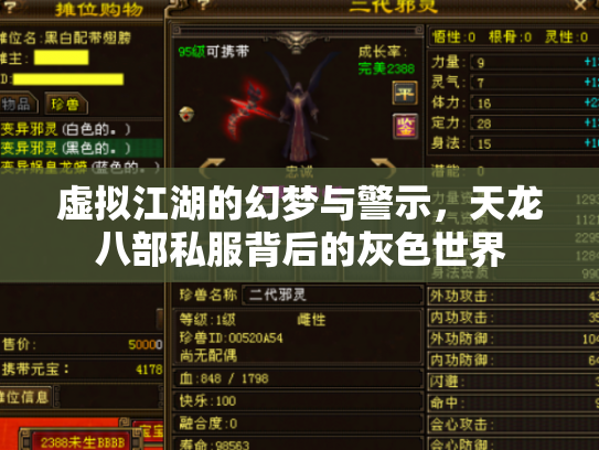 虚拟江湖的幻梦与警示，天龙八部私服背后的灰色世界